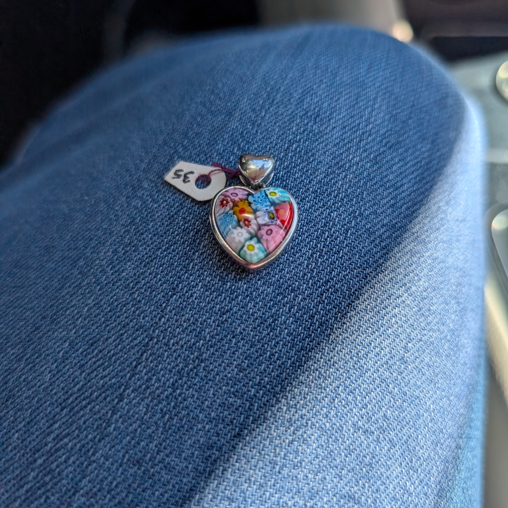 NEW Colorful Heart Pendant